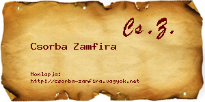 Csorba Zamfira névjegykártya